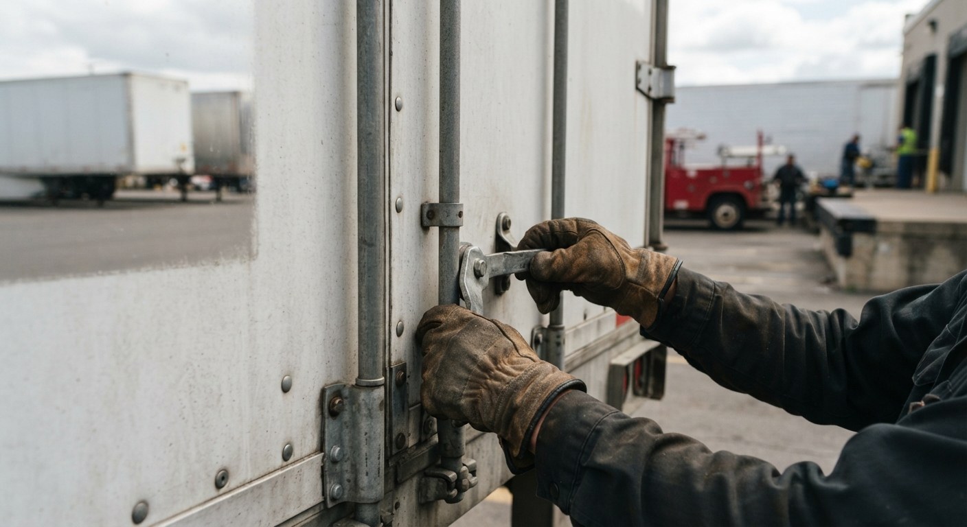 Transportation worker preparing for a move